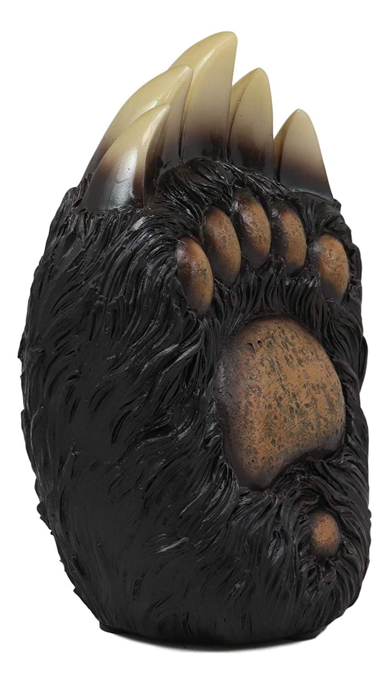Ebros Western Rustic Forest Black Bear Paw With Claws LED Night Light Statue 6.75"H
