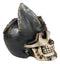 Steampunk Geared Pipes Nuts Bolts And Clockwork Gears Bat Helmet Skull Figurine