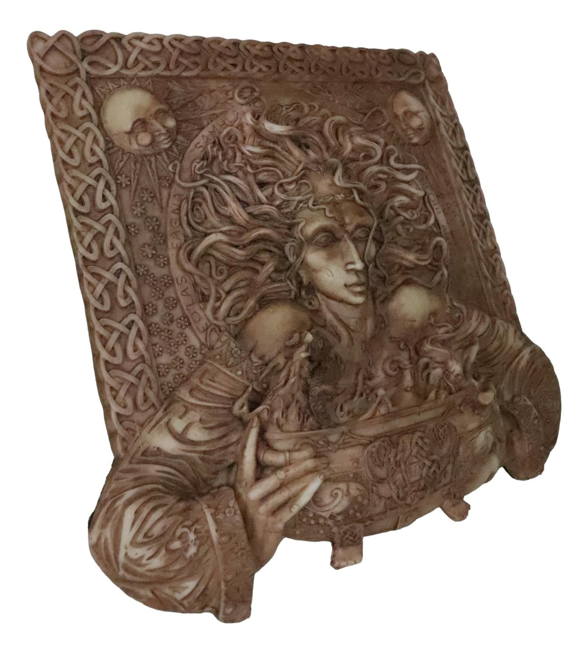 Ebros Goddess of Rebirth Cerridwen Magical Potions Cauldron Hanging Wall Plaque - Ebros Gift