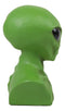 Ebros UFO Green Extraterrestrial ET Roswell Alien Head Bust Skull Figurine Collectible