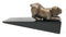 Ebros Brass Made Crouching Muscular Bulldog Door Stop Stopper Wedge Home Decor