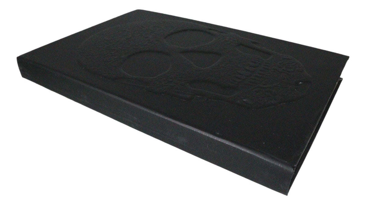 Necromancy Gothic Tooled Floral Sugar Skull Blank Page Hardcover Journal Book