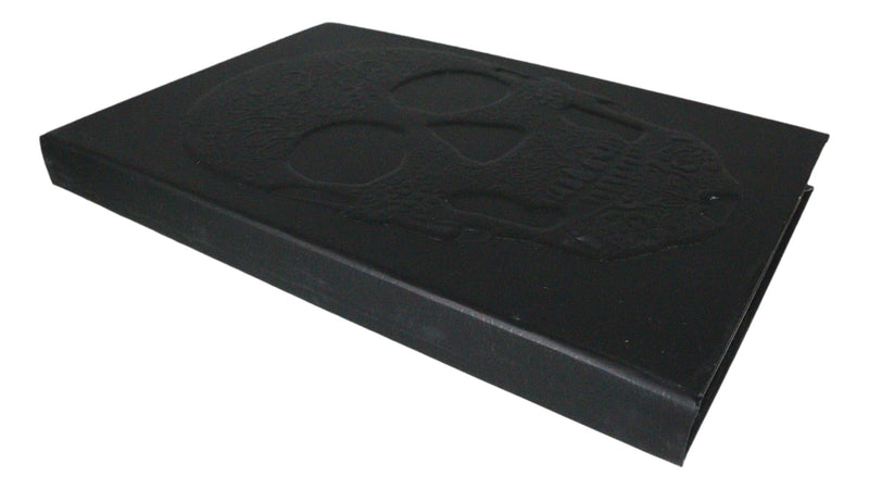 Necromancy Gothic Tooled Floral Sugar Skull Blank Page Hardcover Journal Book