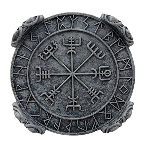 Ebros Thor Mjolnir Hammer Talisman Compass Jewelry Trinket Box Figurine 5"L