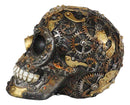Steampunk Chronosphere Time Machine Geared Clockwork And Chains Skull Figurine