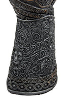 Ebros Gift Royal Fleur De Lis Braveheart Lion Gauntlet 8.75"H 8oz Wine Drink Goblet Chalice Cup