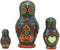 Ebros 3 Piece Set Black Sugar Skulls Nesting Dolls Matroyshka Babushka Figurines - Ebros Gift