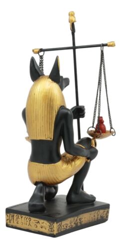 Ancient Egyptian God Of Afterlife Anubis Holding The Scales of Justice Statue