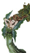 Blonde And Brunette Fairies In Enchanted Forest with Greenman Wall Mirror Decor
