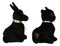Egyptian Gods Anubis Jackal Dog And Bastet Cat Plush Toys Set Of 2 Stuffed Dolls