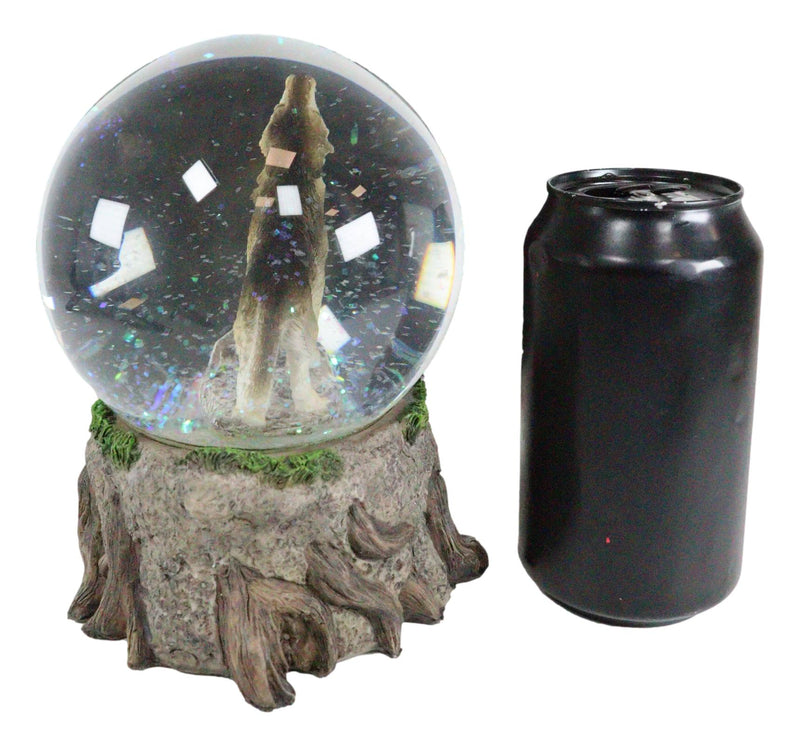 Majestic Lone Wolf Howling Water Globe Collectible Water Ball Home Decor