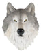 Ebros Large Fenrir Alpha Gray Wolf Head Wall Decor Plaque 14"Tall Art Decor