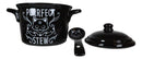 Wicca Purrfect Stew Pentagram Moon Cat Fine Bone China Bowl With Spoon And Lid