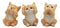 Three Wise Kittens See Hear Speak No Evil Tabby Cats Statue Set Animal Decor