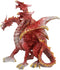 Ebros Red Fire Three Headed Dragon Hydra Roaring Statue 8" Tall Figurine Decor