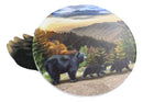 Rustic Forest Black Bear Clawed Paw Coaster Holder With 4 Trail Bears Coasters