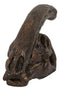 Faux Taxidermy Replica Parasaurolophus Dinosaur Head Fossil Small Skull Figurine