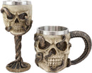 Ebros Shipwrecked Skeleton With Octopus Wine Goblet And Mug Set Drinkware