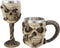 Ebros Shipwrecked Skeleton With Octopus Wine Goblet And Mug Set Drinkware