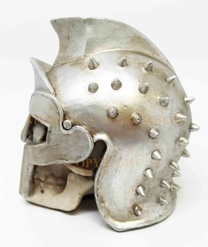 Spiked Spartan Helm Hero Gladiator Maximus Warrior Skull Figurine Sculpture