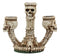 Ebros Trio Ossuary Graveyard Skulls & Skeleton Bones Candelabra Candle holder