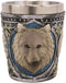 Pack Of 2 Full Moon Mythical Spirit Alpha Grey And White Wolf 2-Oz Shot Glasses