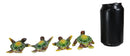 Green Coastal Ocean Marine Giant Sea Turtle Miniature Figurines Pack Of 4