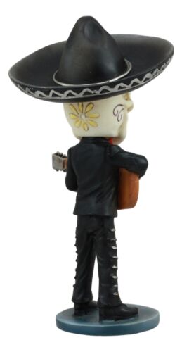 Ebros Day Of The Dead Skeleton Wedding Mariachi Guitar Player Bobblehead Statue 6"Tall Traditional Dias De Muertos Sugar Skull Bobblehead Figurine