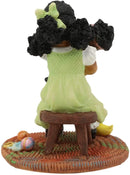 Ebros African American Girl Child Playing Mommy with Baby Doll Statue 3.75" Tall