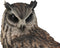 Realistic Nature Wildlife Eurasian Eagle Owl Perching On Tree Statue 14.25"Tall
