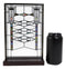 Ebros Frank Lloyd Wright Robie House Modern Stained Glass Metal Framed Hanging Wall Decor