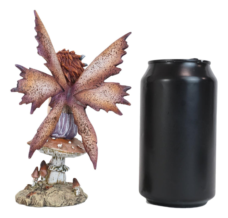 Amy Brown Red Haired Enchanted Forest Mushroom Fairy Decorative Figurine 6.25"H