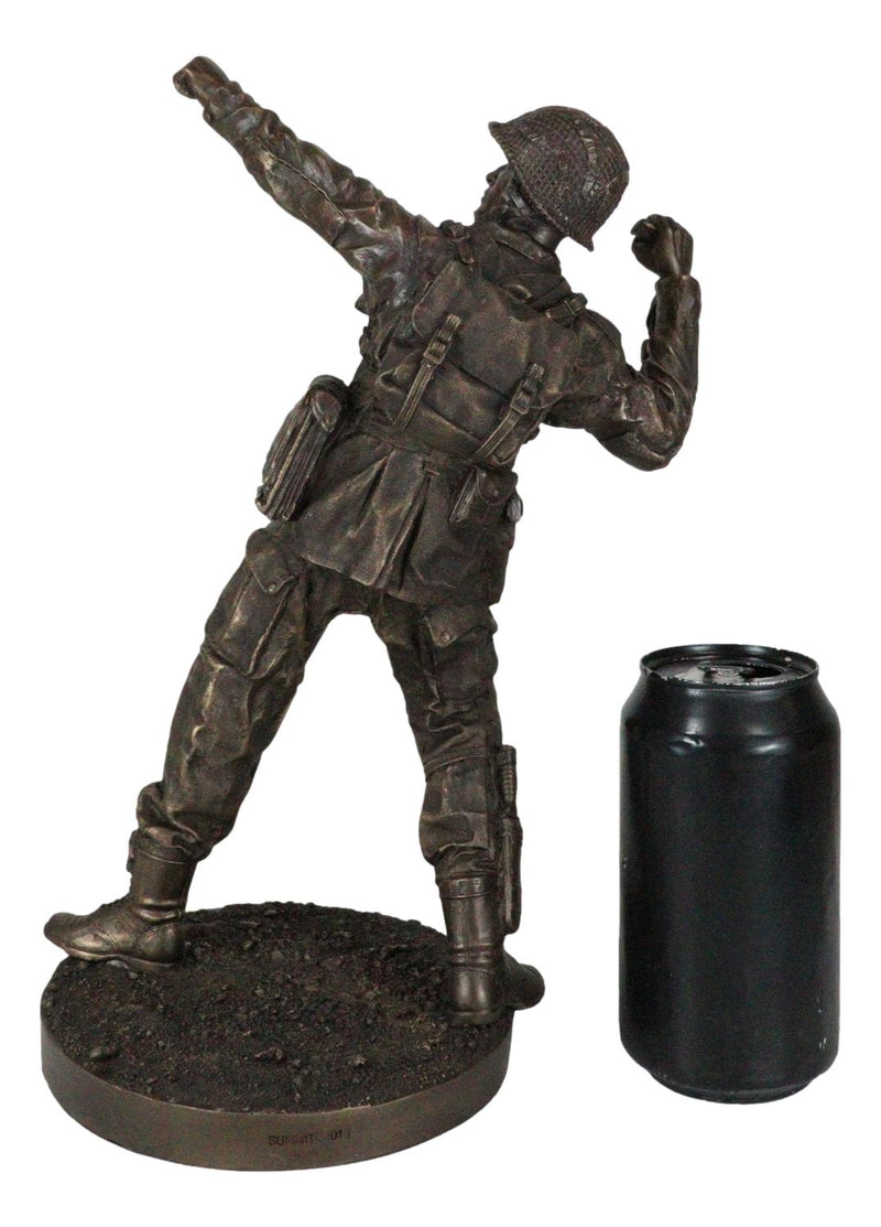Ebros Gift Military WW2 Staff Sergeant Squad Commander Tossing Grenade Figurine