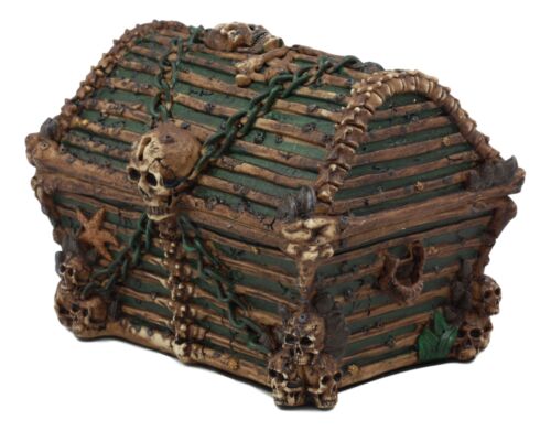Ebros Pirate Davy Jones Skulls And Bones Treasure Chest Design Decorative Jewelry Box