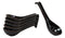 Ebros Japanese Modern Porcelain Soup Spoons With Ladle Hook Pack Of 6 (Black)