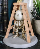 Unfortunate Lucky The Skeleton Pinched And Stuck Under A Ladder Figurine 4"H