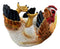 Country Farm Drunken Hen Chicken Wine Holder Bottle Caddy Figurine 9.75" Long