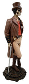 Steampunk Skeleton Costume Gentleman Figurine 8.75"H Detective Inspector Gadget