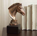 Ebros Madagascar Safari Zebra Horse Bust Statue In Bronze Electroplated Finish