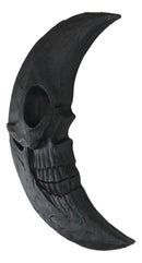 Wicca Occult Black Crescent Moon Skull Gothic Lunar Goddess Small Hand Mirror