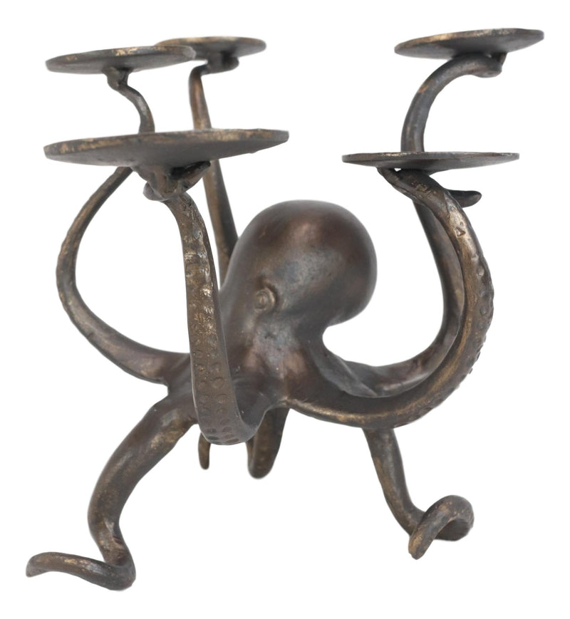 Giant Creature Kraken Octopus Penta Candleholder Home Decor Made of Aluminum
