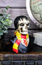 Scary Potter Sorcerer Gryffindor Skeleton With Scarf And Glasses Mini Figurine