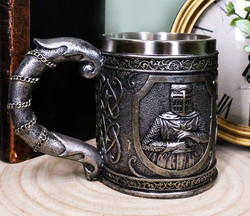 Medieval Templar Crusader Knight Mug Suit of Armor Knight Of The Cross Tankard