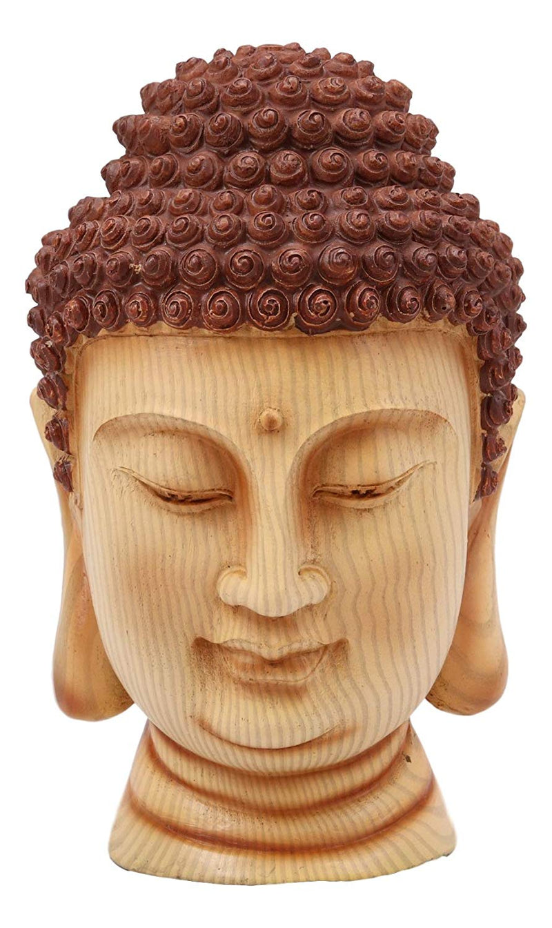 Ebros Feng Shui Shakyamuni Buddha Gautama Head with Ushnisha Statue 9" H