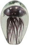 Ebros Art Glass Glow in The Dark Translucent Jellyfish With LED Base (Black)
