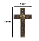 Western USA Military United States Army Medallion Flags and Stars Wall Cross