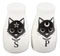 Wicca Magic Sacred Cats Pentacle Crescent Moon Ceramic Salt n Pepper Shakers Set