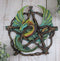 Medieval Fantasy Large Pentagram Dragon Wall Decor With Forest Vines Borders