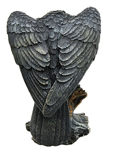 Ebros Gift Dark Death Raven Crow Stalking Prey On Cliff Top Scavenger Bird Figurine 7.25"H