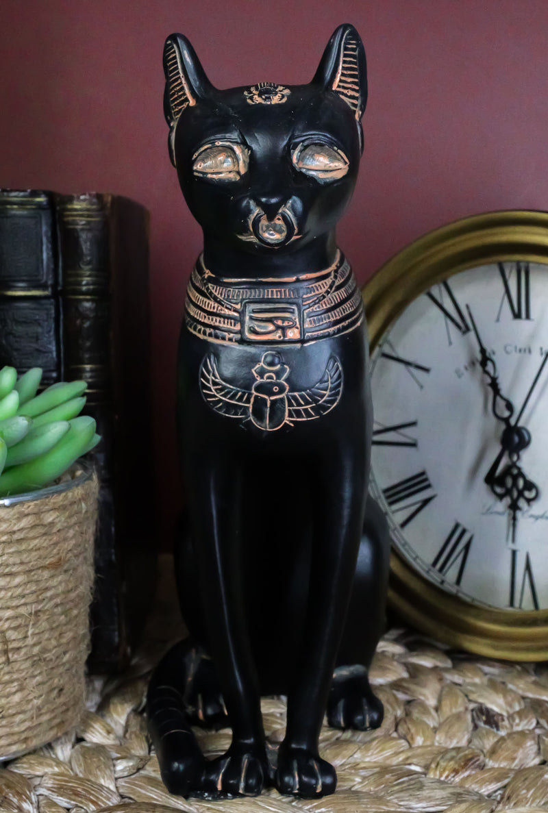 Ebros Ancient Egyptian Goddess Bastet Statue in Rustic Clay Finish Figurine - Ebros Gift